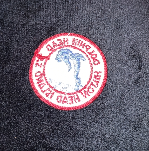 Vintage Dolphin Head Hilton Head SC Golf Red Blue Golf Patch - Picture 2 of 2